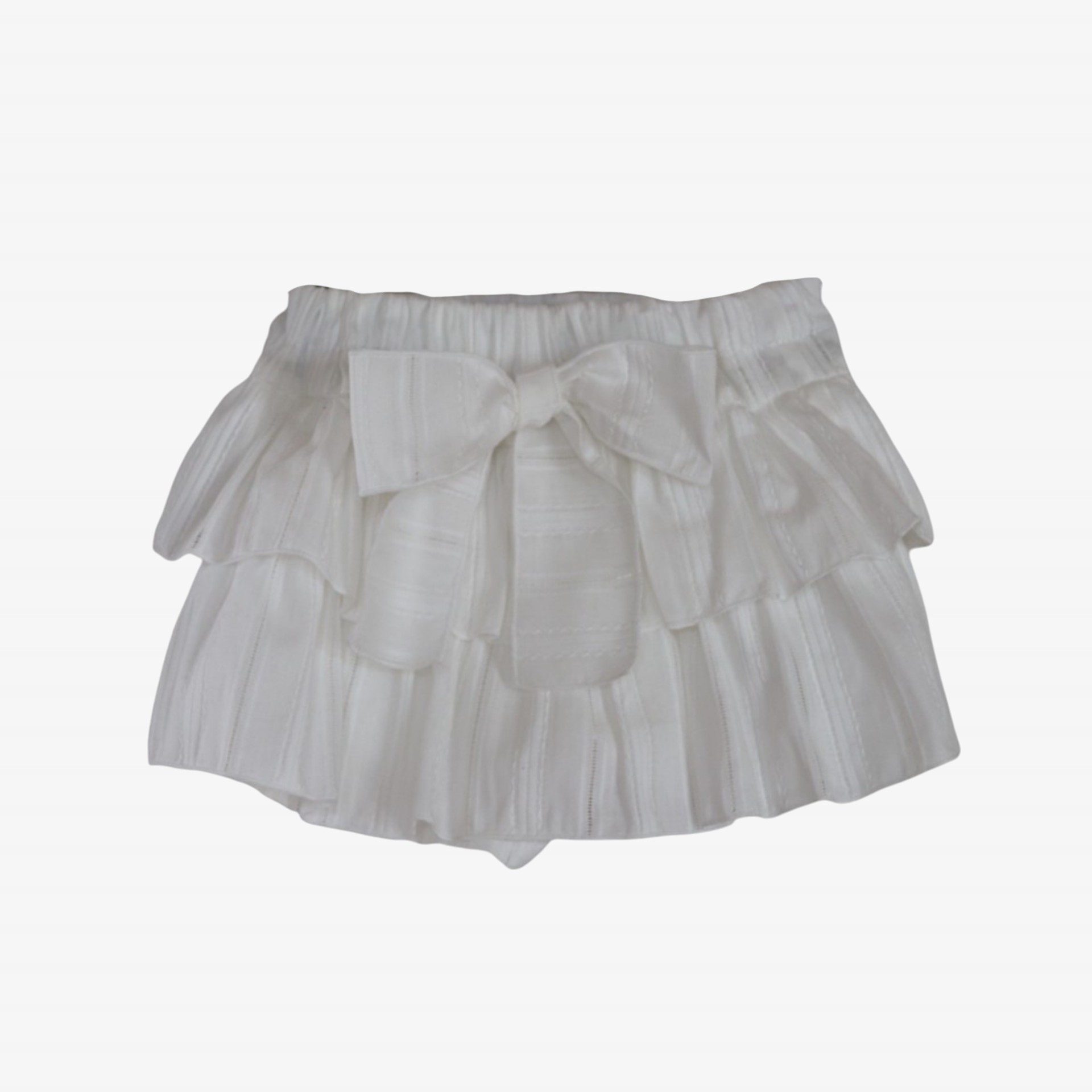 Saia calção cru bordado ingles