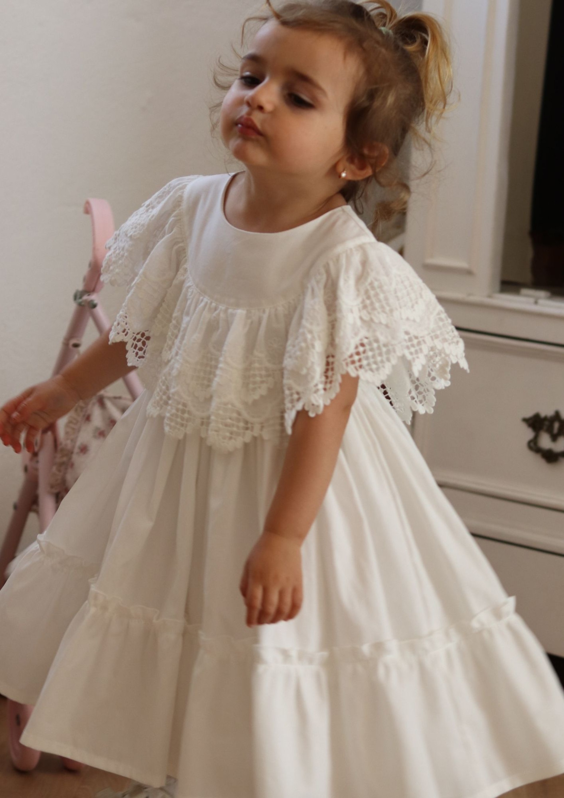 Robe ivory avec dentelle