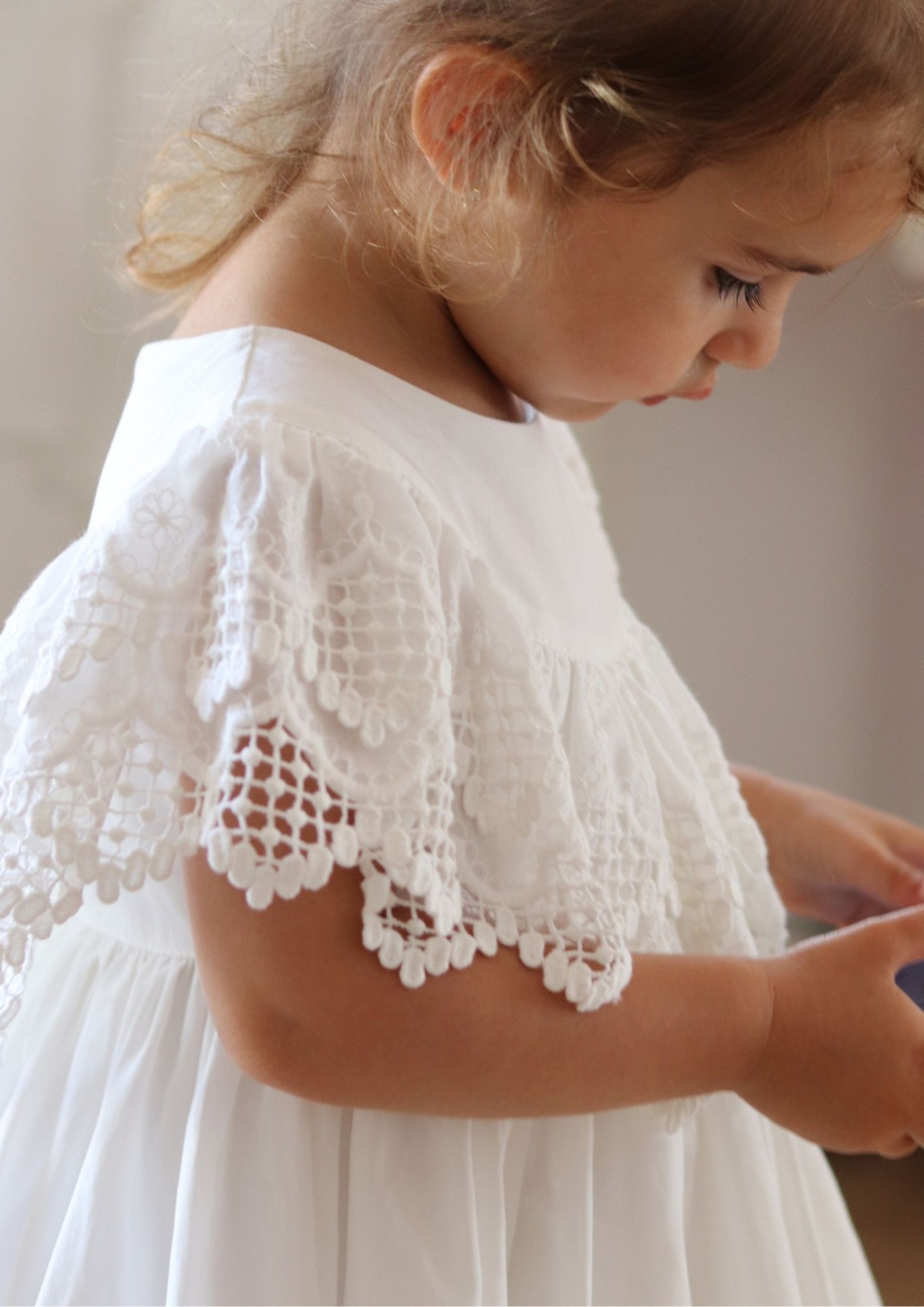 Robe ivory avec dentelle