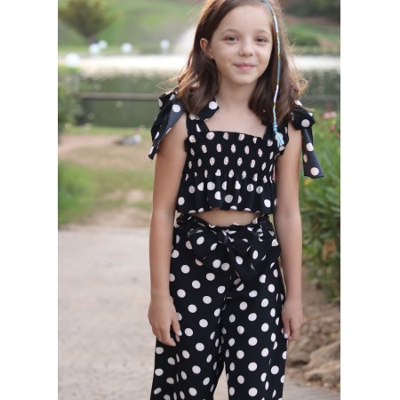 Black top with dots Black top with dots