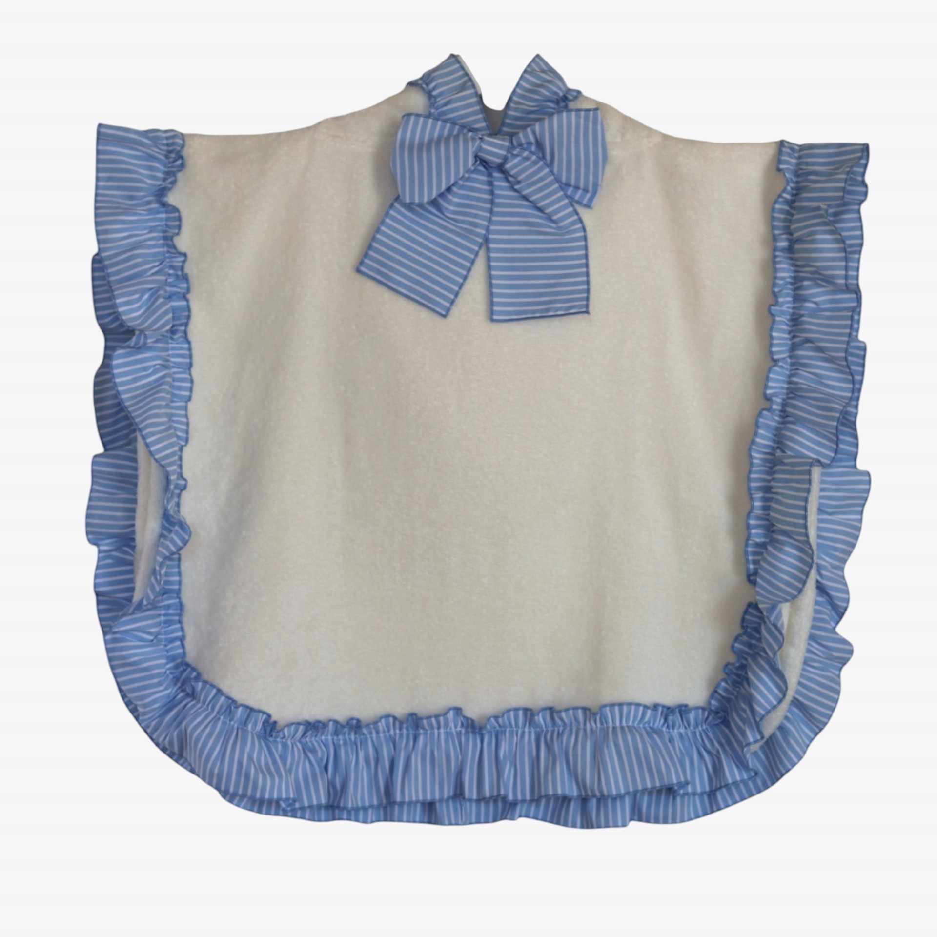 Poncho à rayures bleues