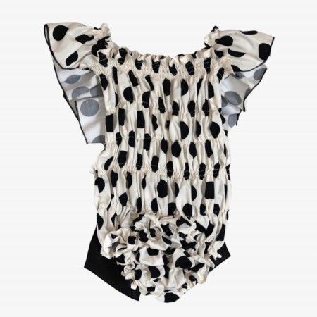 Black dots honeycomb swimsuit Black dots honeycomb swimsuit