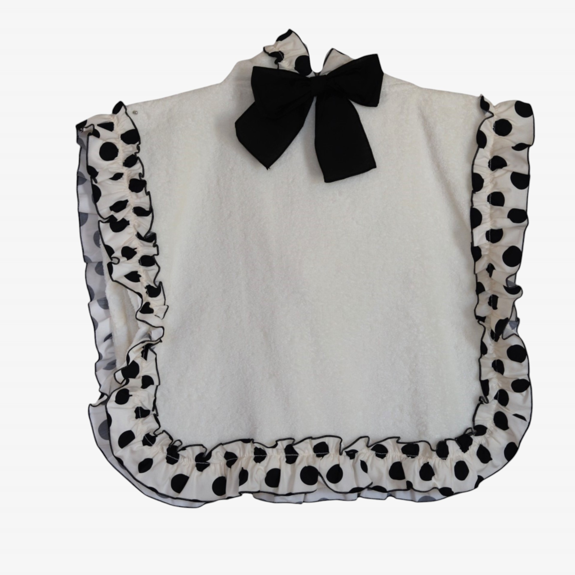 Poncho à pois noirs