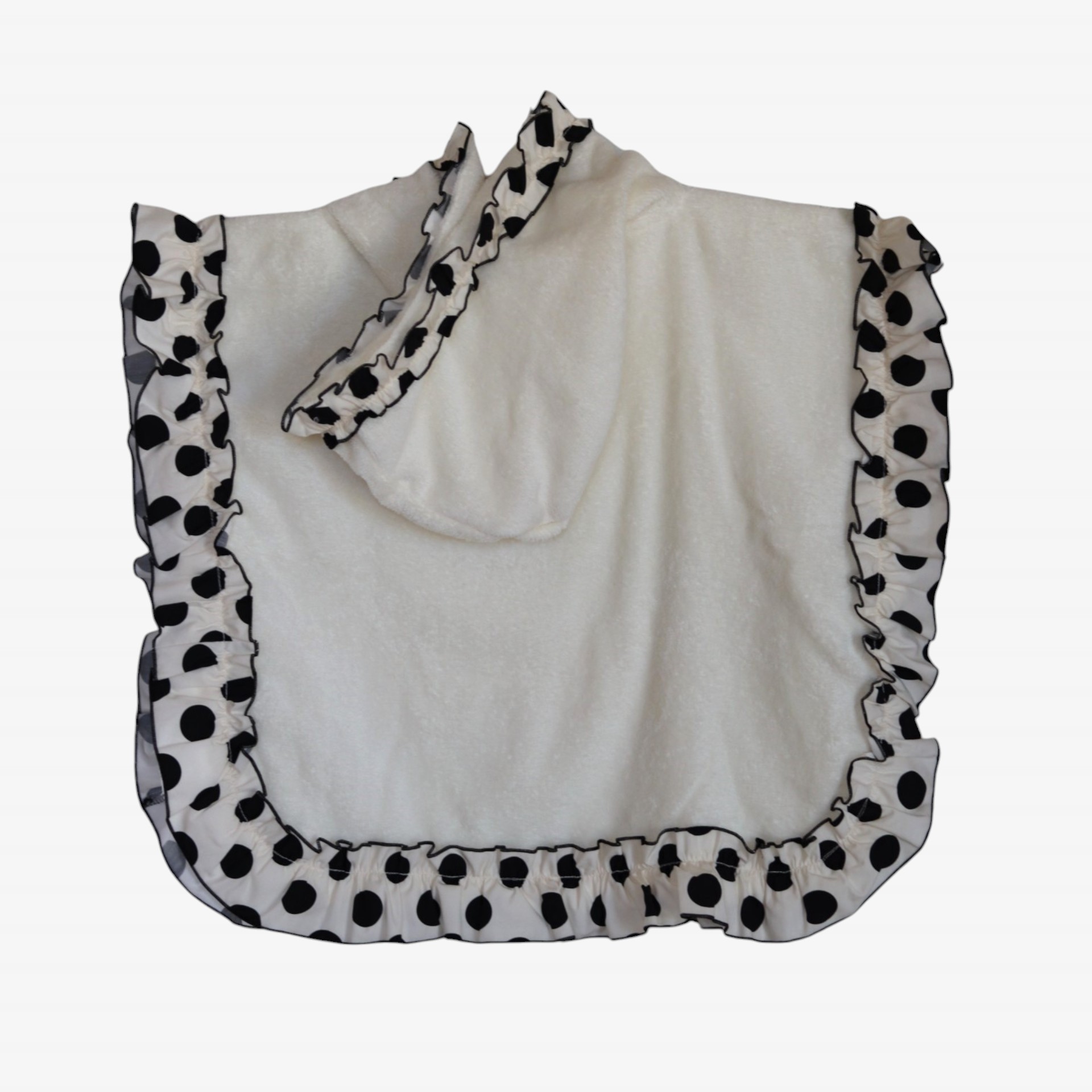 Poncho à pois noirs