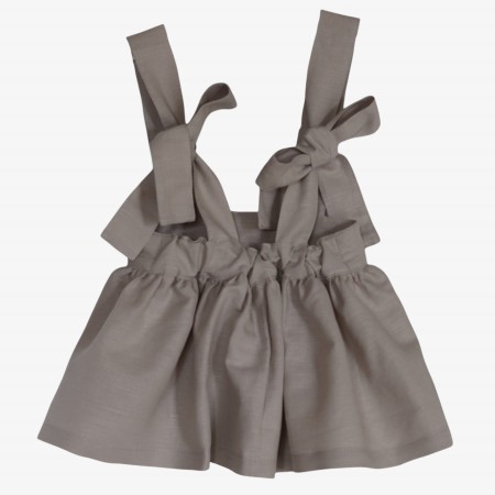 Saia com alças linho creme Saia com alças linho creme