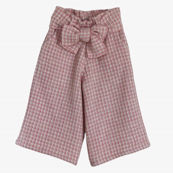 Calças Tweed Rosa