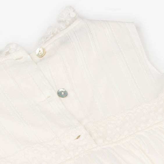 Robe en coton brod�e avec tulle