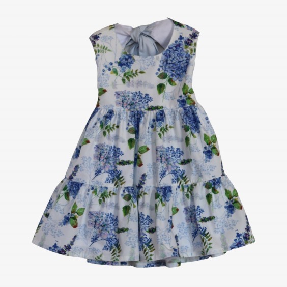 Vestido glicínias laço atrás