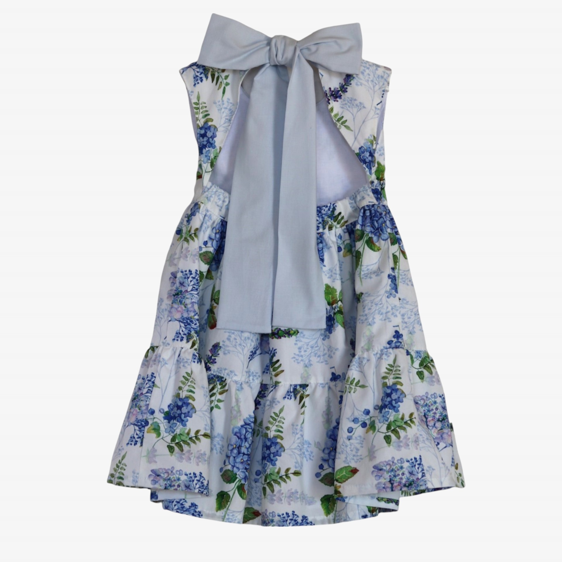 Vestido glicínias laço atrás