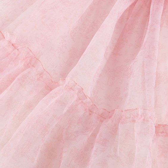Vestido De organza Toile de Jouy Rosa