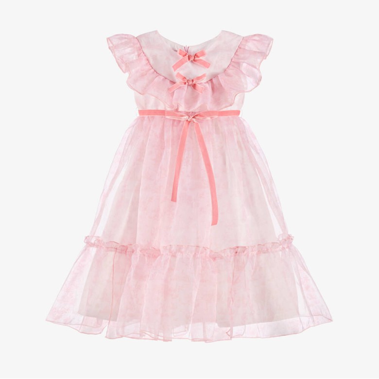toile de jouy dress pink The Deborah - Black Pleated Pencil Dress