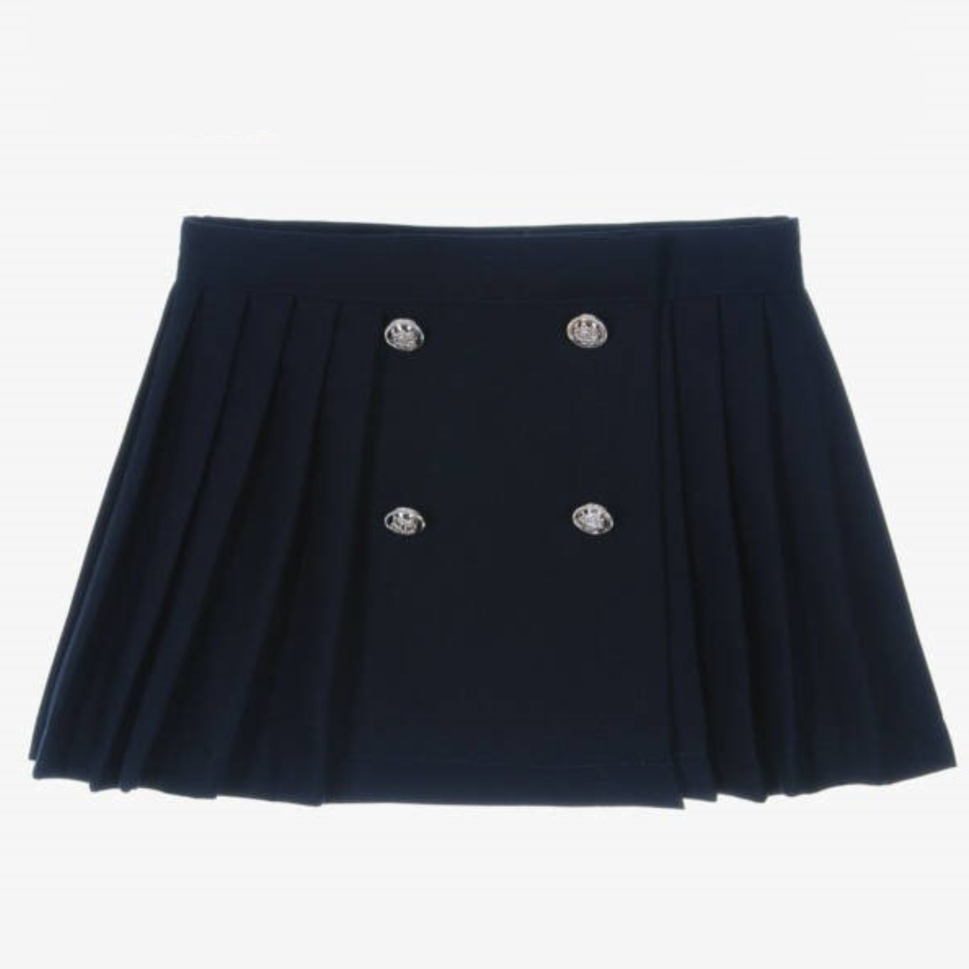 Navy blue pleated skirt