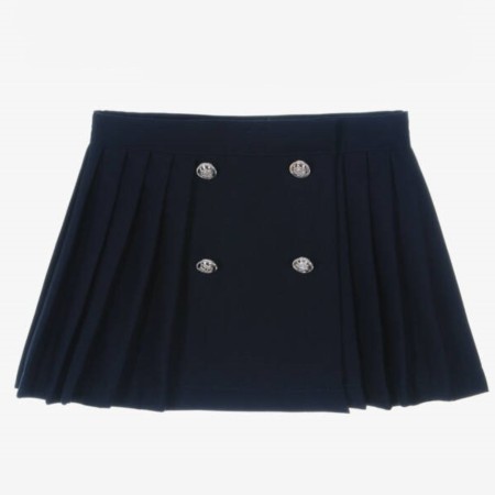 Navy blue pleated skirt
