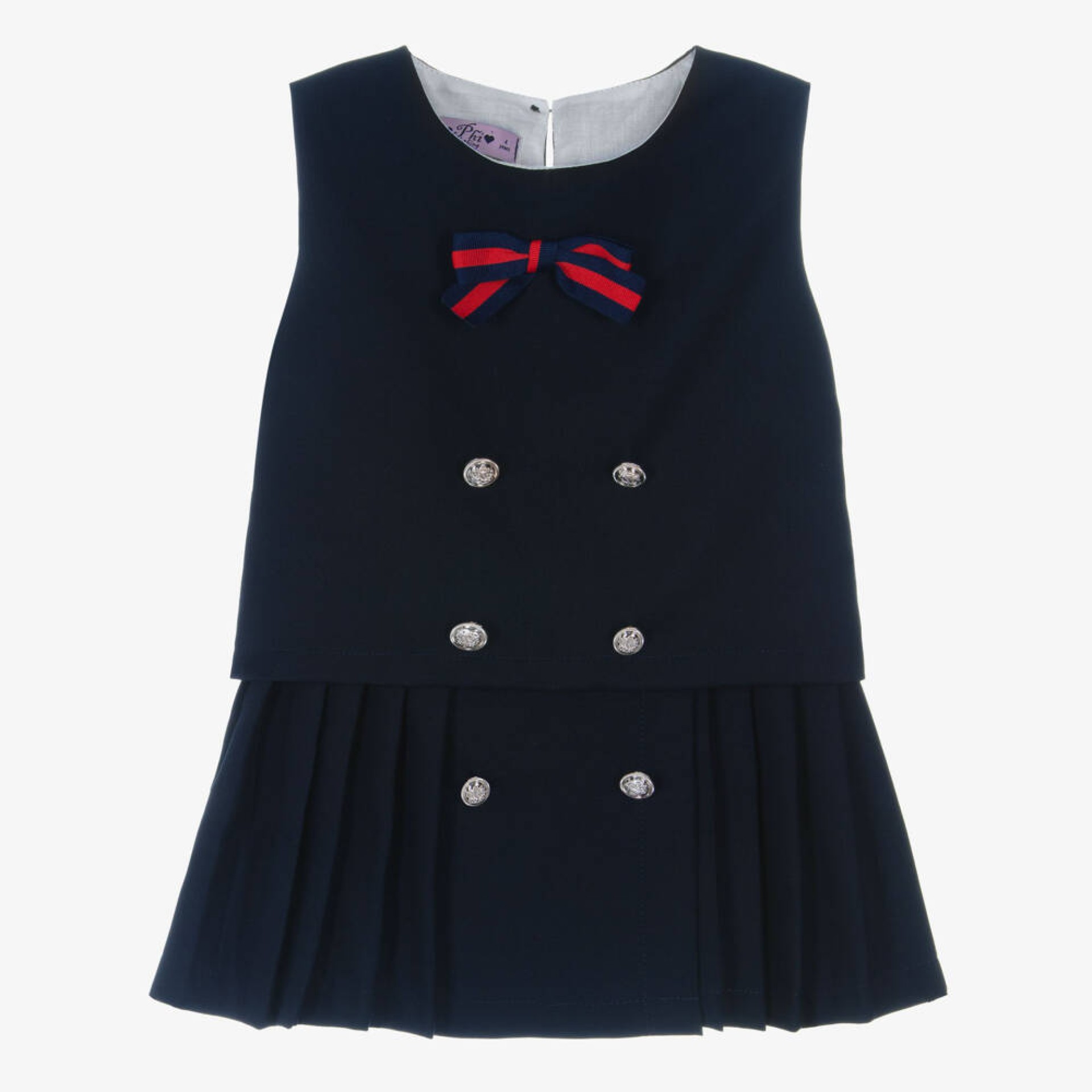 Navy blue pleated skirt