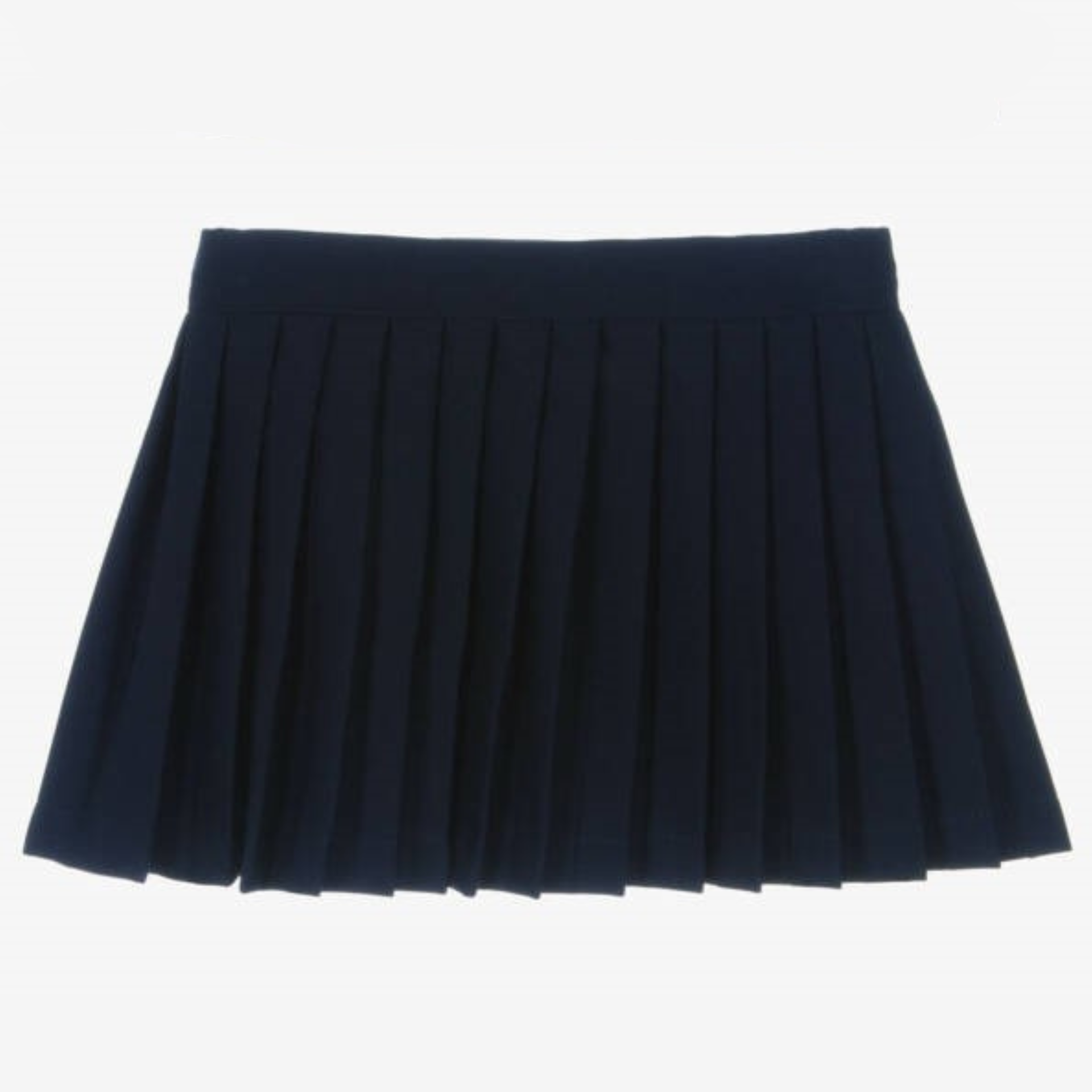 Navy blue pleated skirt