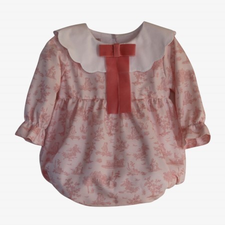 Pink Toile de Jouy Romper