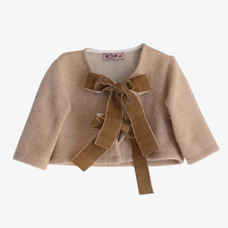Beige coat with bows Beige coat with bows