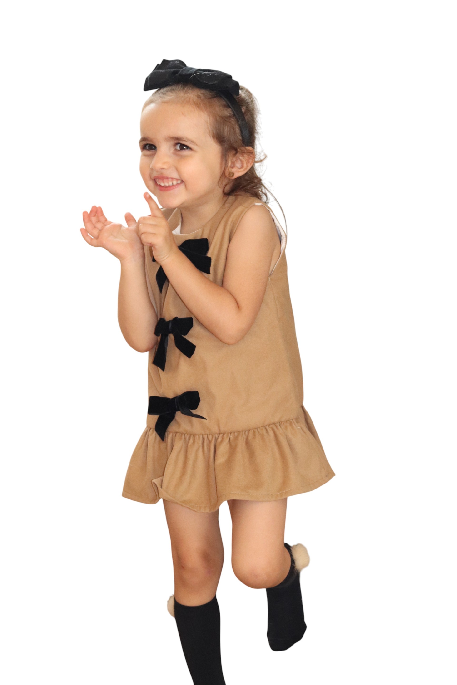 Robe camel à nœuds