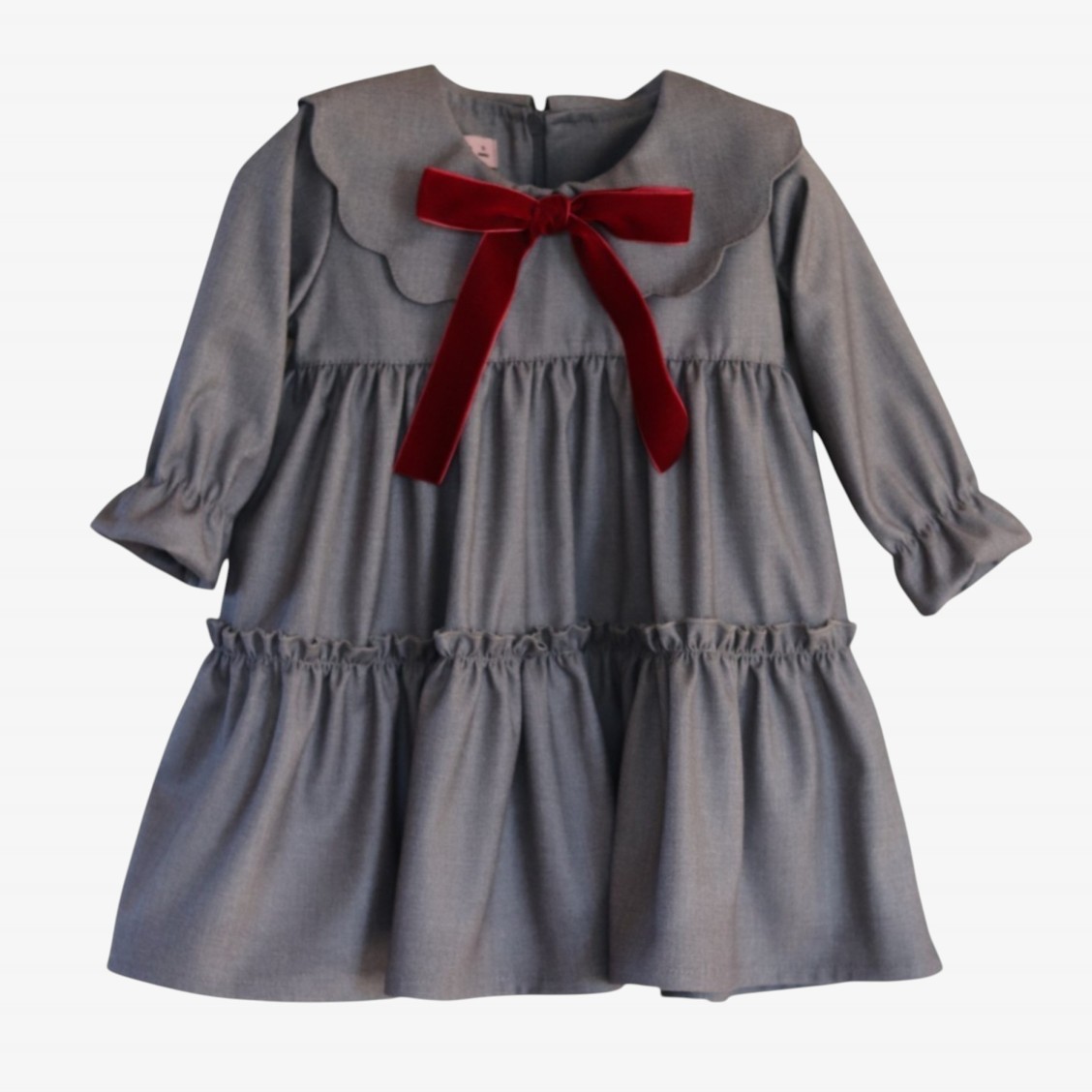 Gray dress with collar Phi Clothing PhiClothing - 25554.26 - PHI CLOTHING