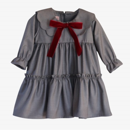 Gray dress with collar