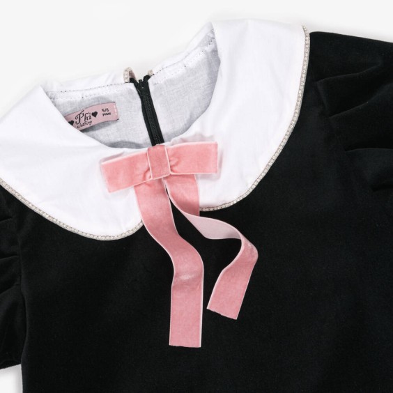 Black dress with bow