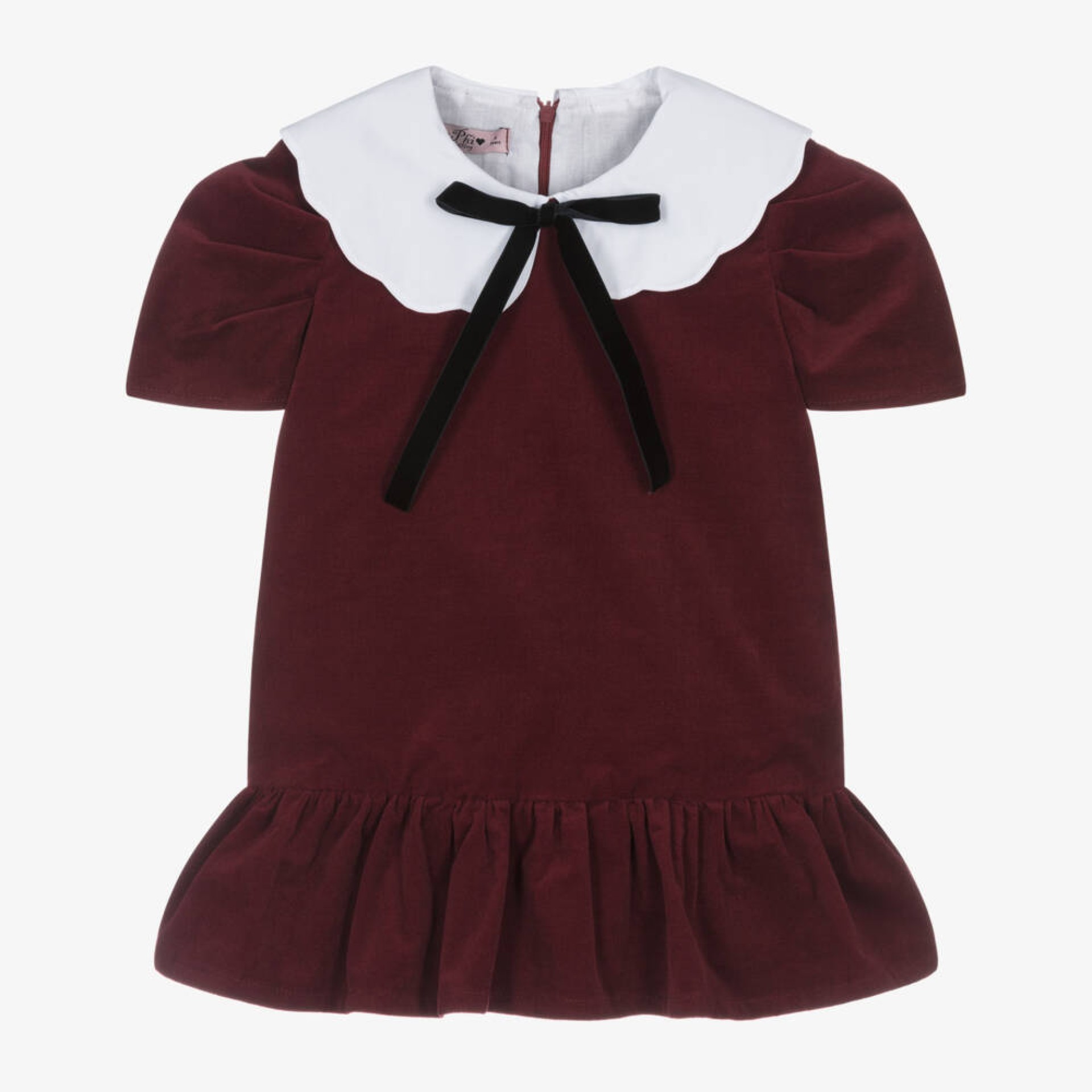 Robe bordeaux à nœuds