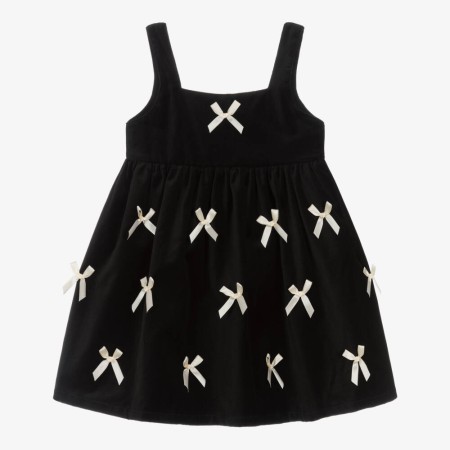 Black dress with bows