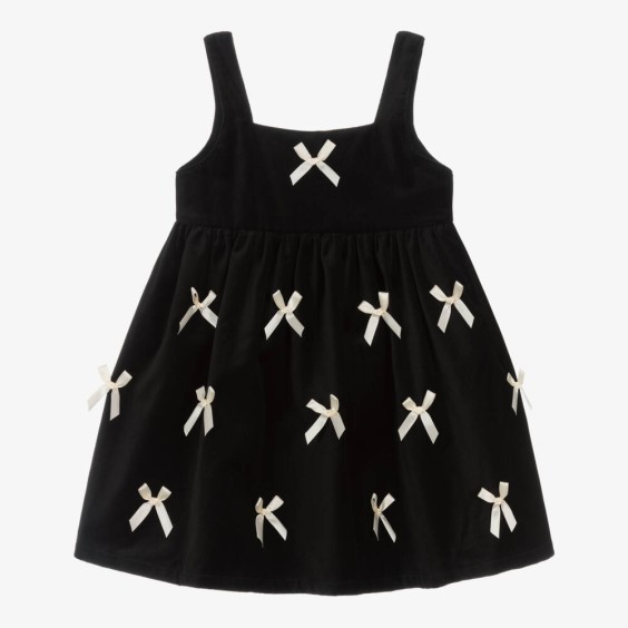 Black dress with bows