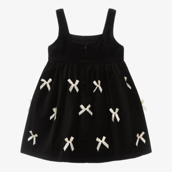 Black dress with bows