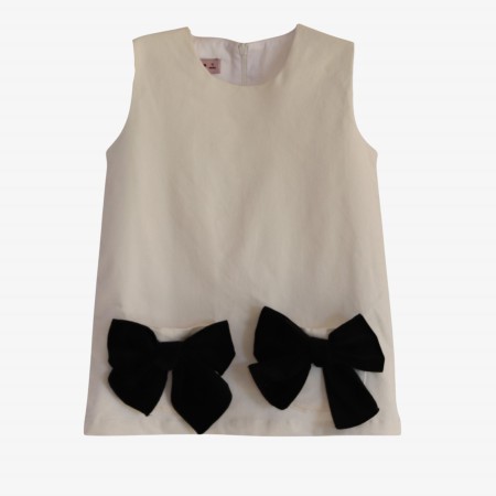 Ivory dress with bows