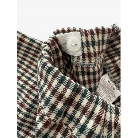 Saia vichy castanha e verde Saia vichy castanha e verde