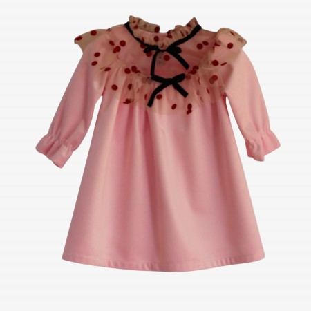 Pink velvet dress with tulle Pink velvet dress with tulle