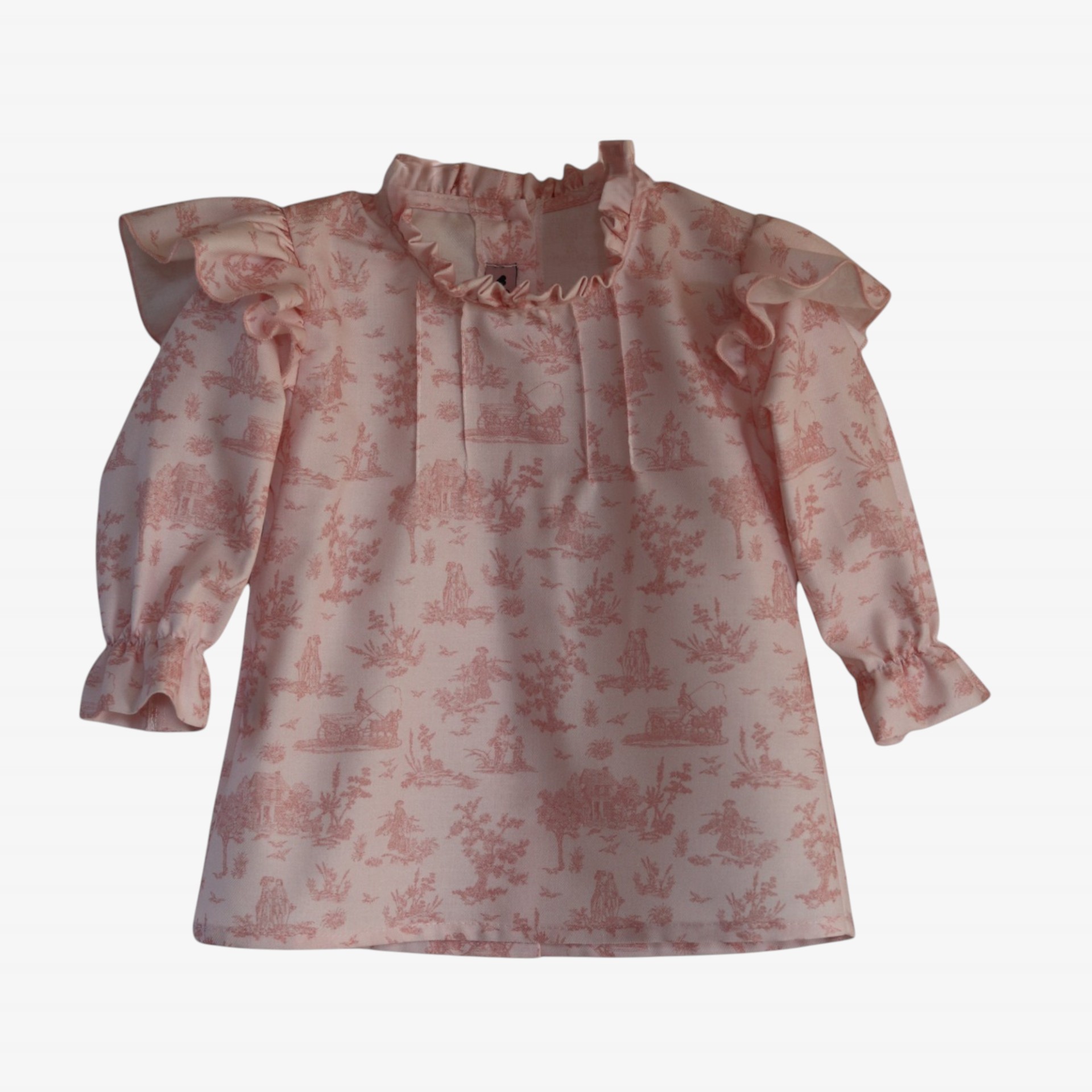 Pink Toile de Jouy Blouse