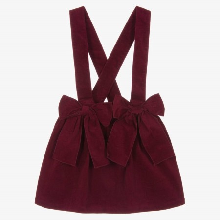 Burgundy velvet skirt with straps Burgundy velvet skirt with straps