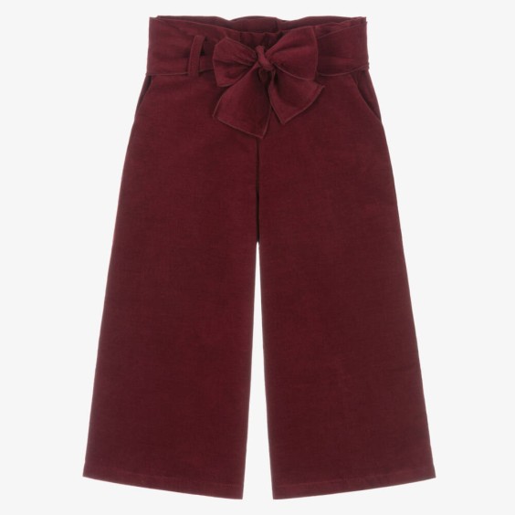 Bordeaux velvet pants
