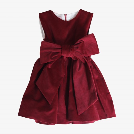 Burgundy velvet dress
