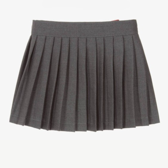 Grey pleated skirt