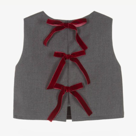 Grey bow blouse Grey bow blouse