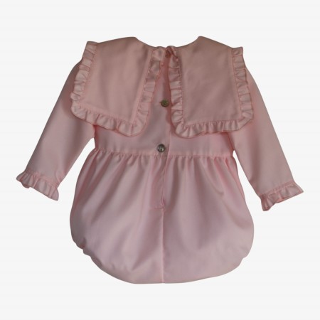 Pink romper square collar Pink romper square collar