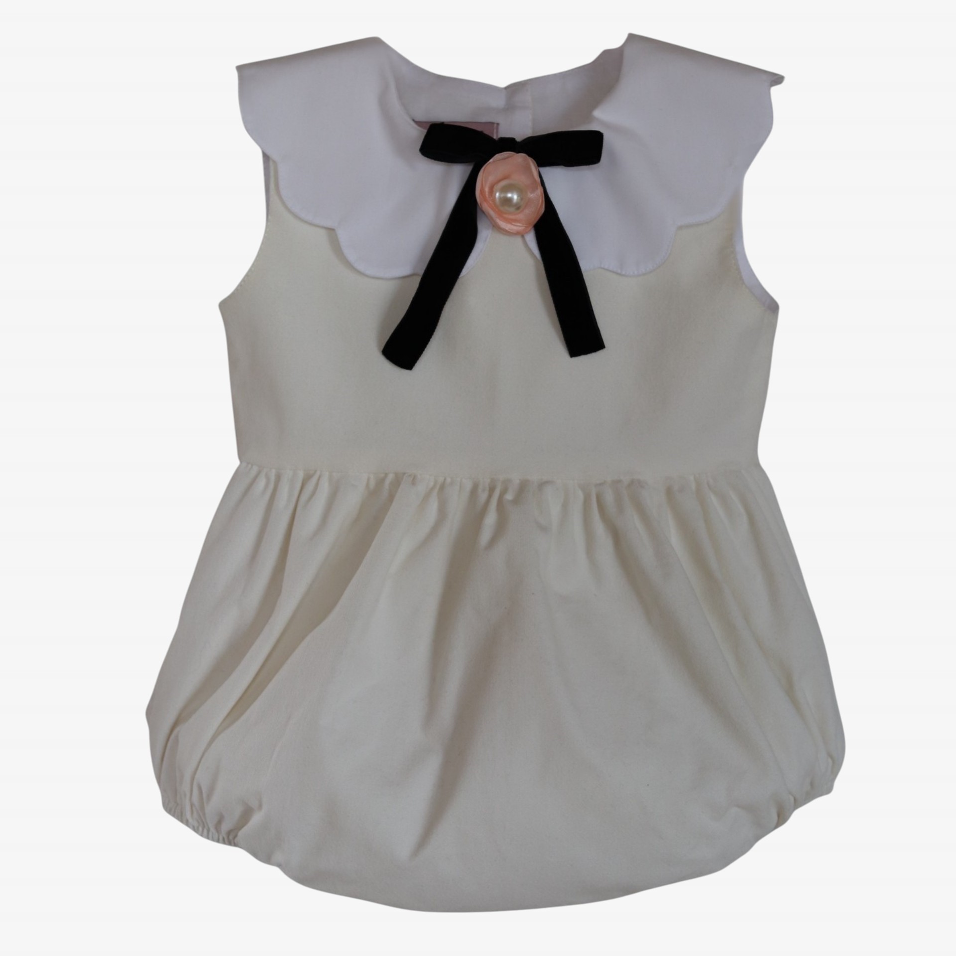 Ivory Romper with flower