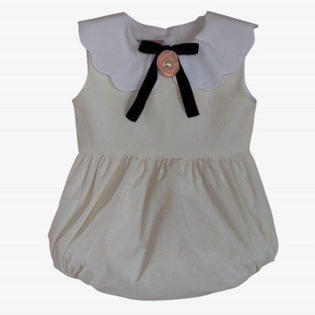 Ivory Romper with flower