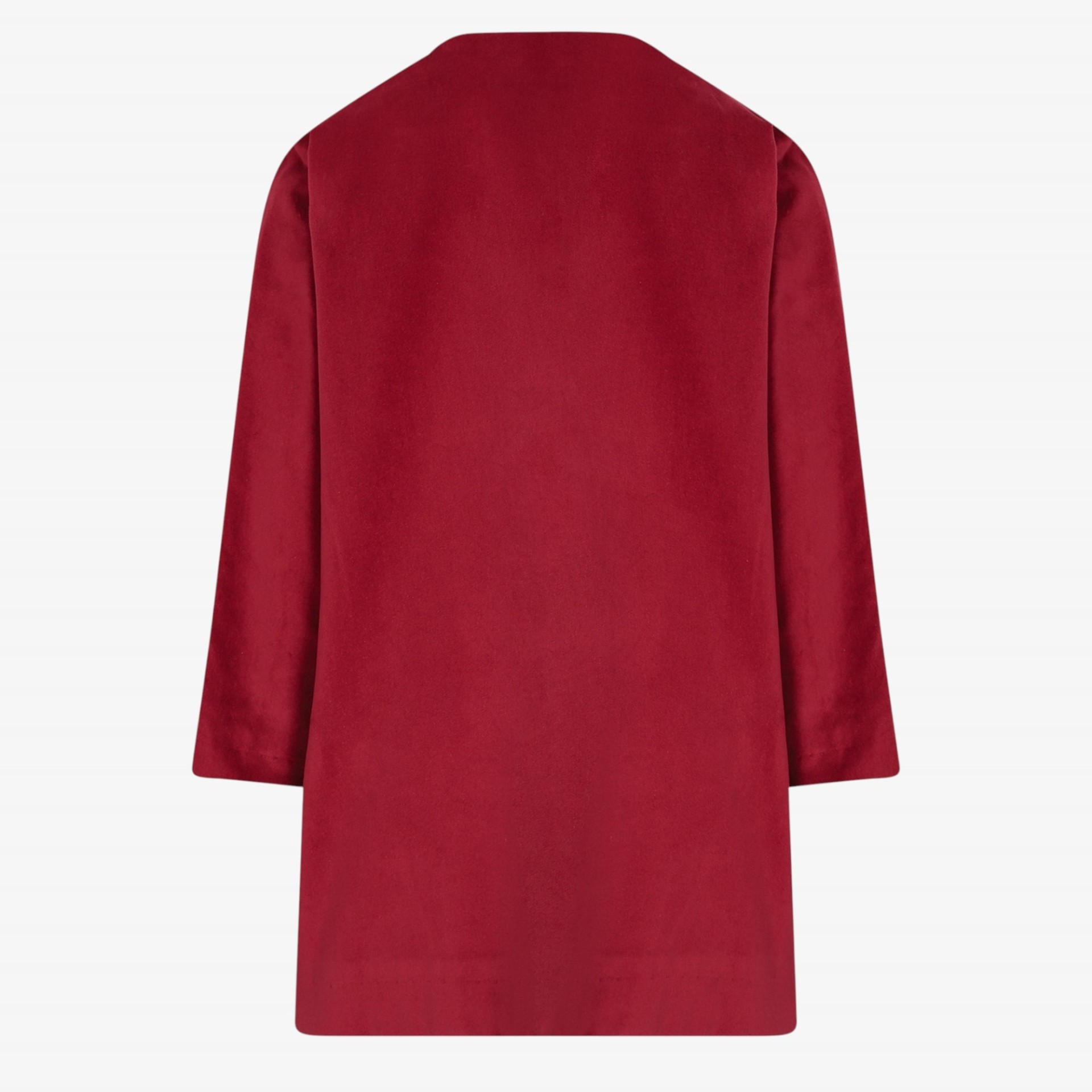 Bordeaux Velvet Bow Coat