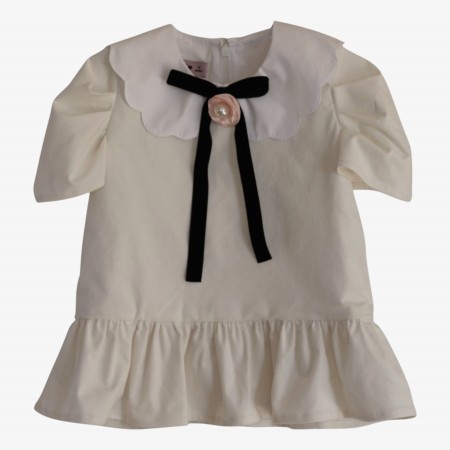 Ivory dress with flower Ivory dress with flower