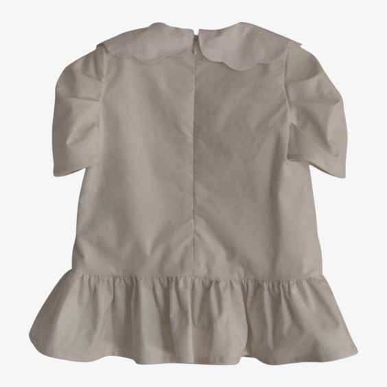 Ivory dress with flower