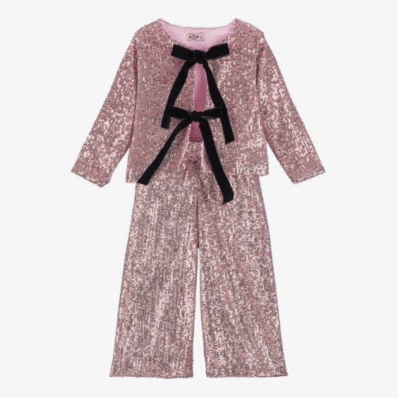 Pink sequined pants