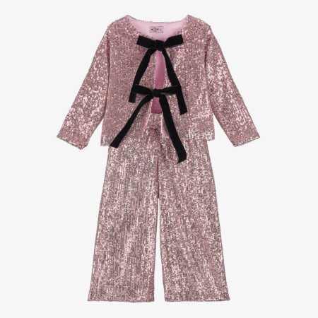 Pink sequined jacket with bows Pink sequined jacket with bows