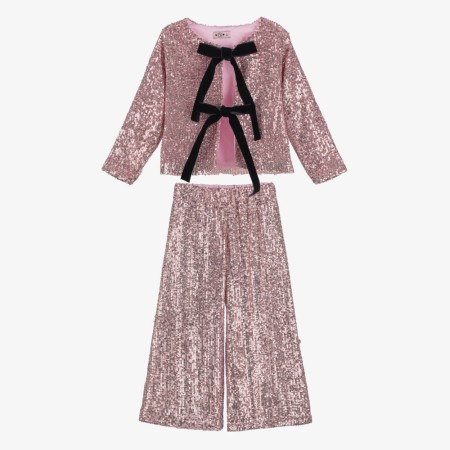 Pink sequined jacket with bows Pink sequined jacket with bows