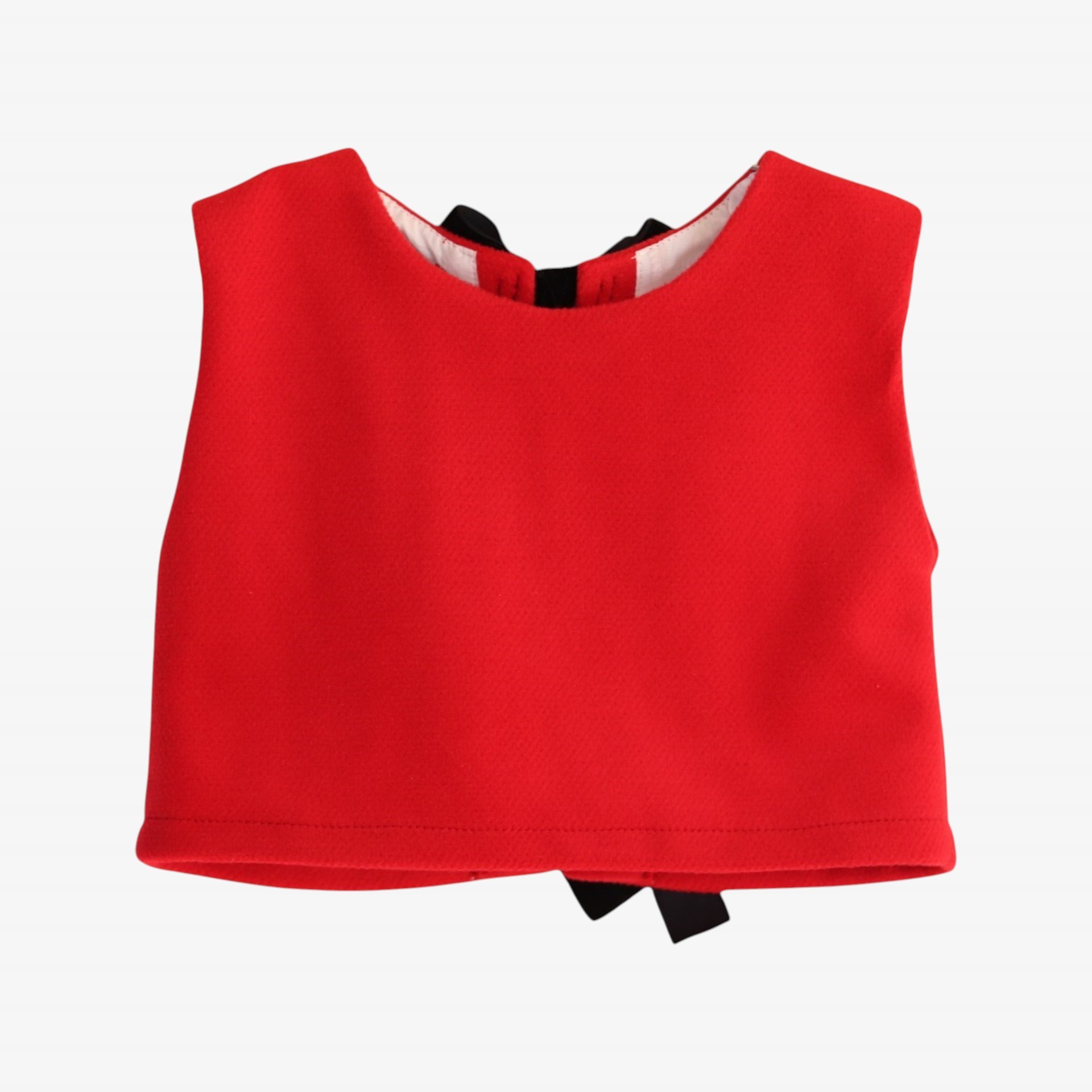 Red blouse with bows