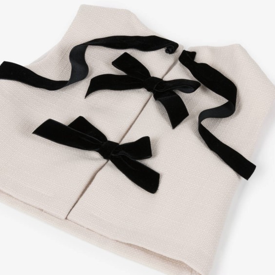 Blouse ivoire à nœuds