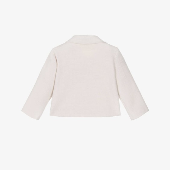 Ivory coat with bows